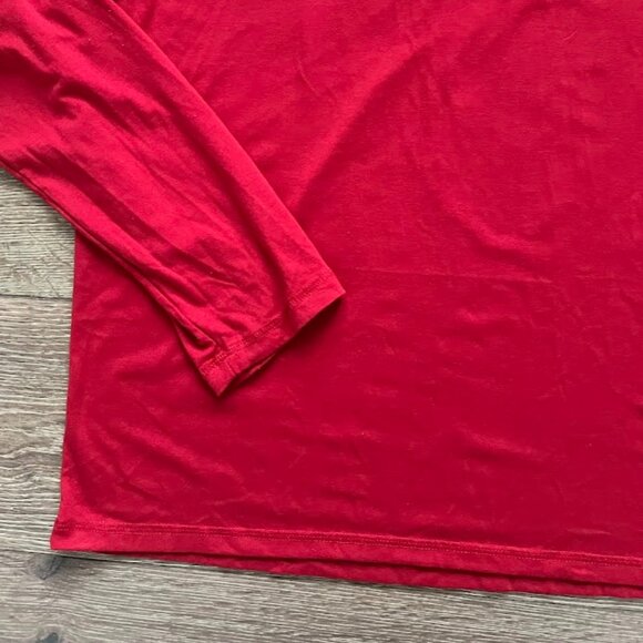 Cuddl Duds Red Long Sleeve Stretch Crew Neck Shirt Size Large - Picture 5 of 12